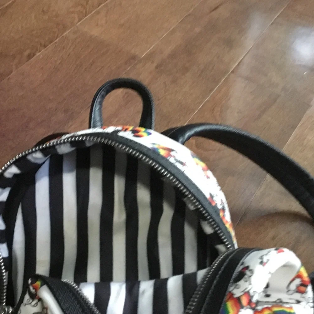 Loungefly Disney Mini Backpack and Wallet Set with Rainbow Mickey Print